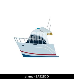 bateau de yacht bateau symbole emoji symbole symbole icône illustration vectorielle Illustration de Vecteur
