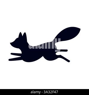 illustration vectorielle d'icône de signe de symbole d'emoji de renard sautant Illustration de Vecteur