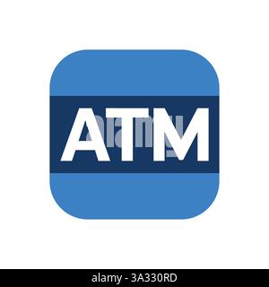 illustration vectorielle d'icône de signe de symbole d'emoji de bouton atm Illustration de Vecteur