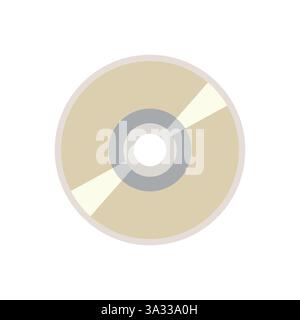 illustration vectorielle d'icône de symbole de symbole de symbole de cd dvd de disque rétro emoji Illustration de Vecteur