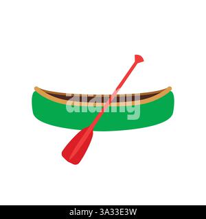 bateau canoë symbole emoji signe icône illustration vectorielle paddle Illustration de Vecteur