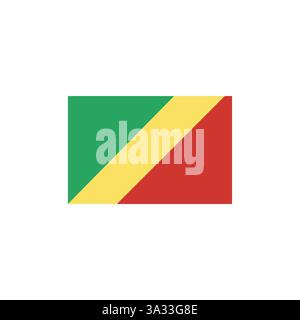 congo brazzaville drapeau emoji symbole signe icône illustration vectorielle Illustration de Vecteur