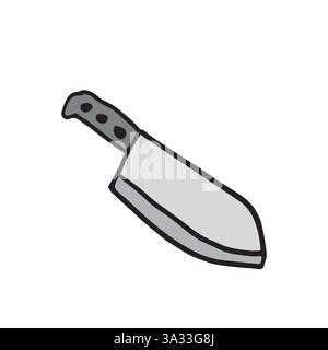 couteau dessin dessiné à la main vecteur doodle mignon dessin animé enfantin illustration de gribouillage Illustration de Vecteur