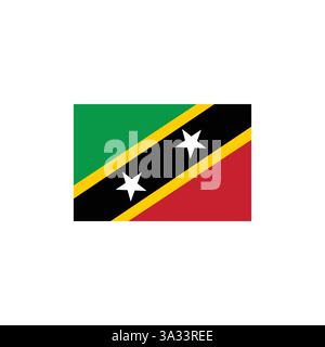 Saint Kitts-et-Nevis drapeau emoji symbole signe icône illustration vectorielle Illustration de Vecteur