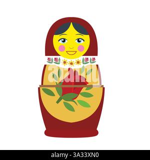 Poupée imbriquée russe Matryoshka emoji symbole signe icône illustration vectorielle Illustration de Vecteur