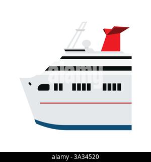 illustration vectorielle d'icône de symbole de symbole de bateau de croisière emoji Illustration de Vecteur