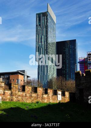 Beetham Tower de Roman Gardens Manchester Greater Manchester Angleterre Banque D'Images