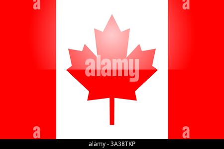 Drapeau national du Canada vecteur de pays Illustration de Vecteur