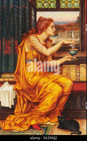 LA POTION D'AMOUR 1903 peinture de l'artiste anglaise Evelyn de Morgan 1855-1919) Banque D'Images
