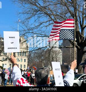 14 mars 2025. Veterans March, Hartford, Connecticut, États-Unis Banque D'Images
