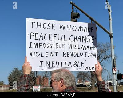 14 mars 2025. Veterans March, Hartford, Connecticut, États-Unis Banque D'Images