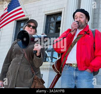 14 mars 2025. Veterans March, Hartford, Connecticut, États-Unis Banque D'Images
