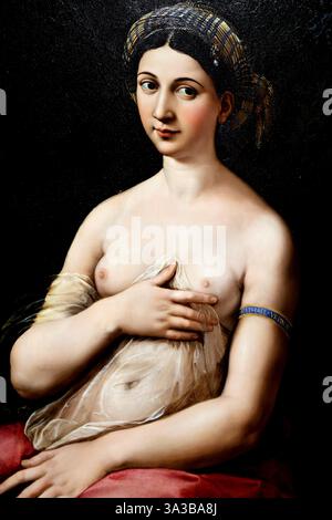 La Fornarino peinture de Raffaello Sanzio accrochée au Palazzo Barberini à Rome Italie Banque D'Images