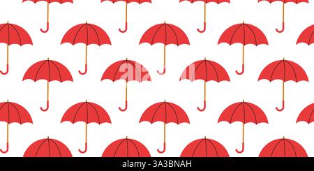 Motif de parapluies rouges sur un fond blanc à des fins de conception et de décoration Illustration de Vecteur