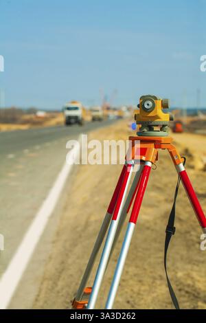 Theodolit sur la route Banque D'Images
