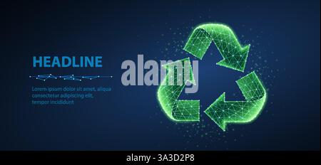 Icône de vecteur de recyclage isolé sur bleu. Symbole ECO, cycle écologique, marque de recyclage. Illustration de Vecteur