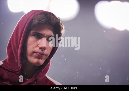 Torino, Italie. 15 mars 2025. Torino's Cesare Casadei avant le match de football Serie A entre Torino et Empoli au Stadio Olimpico Grande Torino à Turin, au nord-ouest de l'Italie - samedi 15 mars 2025. Sport - Soccer . (Photo de Marco Alpozzi/Lapresse) crédit : LaPresse/Alamy Live News Banque D'Images