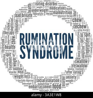Rumination syndrome vecteur illustration de mot nuage isolé sur un fond blanc. Illustration de Vecteur
