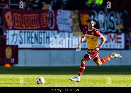 Motherwell, Écosse. 15 mars 2025. Kai Andrews (54 - Motherwell) Motherwell vs St Mirren - Scottish Premiership Credit : Raymond Davies / Alamy Live News Banque D'Images
