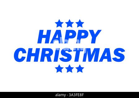 Joyeuses lettres de Noël avec des étoiles Illustration de Vecteur