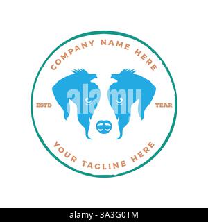 Vintage Retro Beagle Dog Head face logo pour animaux de compagnie vétérinaire badge Emblem Label Illustration de Vecteur