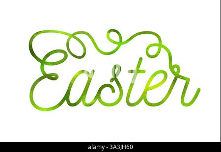 Joyeux lettrage calligraphie de Pâques . Joyeuses bannière de texte de Pâques. dessiné à la main. Pas ai, illustration vectorielle Illustration de Vecteur
