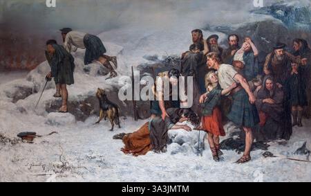 Le massacre de Glencoe de James Hamilton (1853-1894), huile sur toile, v. 1883-86 Banque D'Images