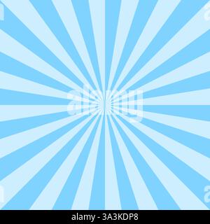 Fond abstrait rayé bleu. Illustration vectorielle de lignes radiales de soleil. Motif géométrique rétro pour un design et une décoration modernes Illustration de Vecteur