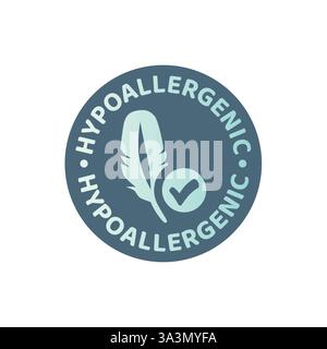 Marqueur de vecteur hypoallergénique. Autocollant pour matériel, cosmétiques ou soins de la peau. Illustration de Vecteur