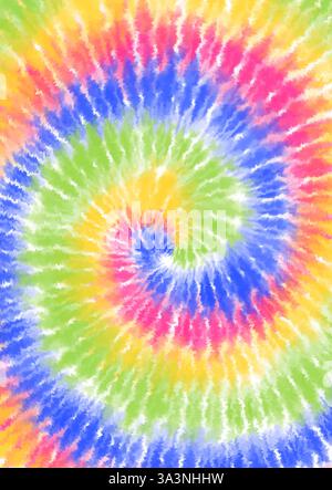 Motif abstrait couleur arc-en-ciel teinte au noeud, couleur pastel Illustration de Vecteur