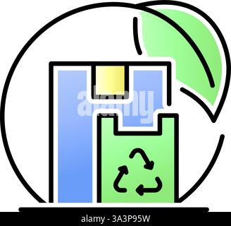 Logo d'icône d'emballage respectueux de l'environnement. Illustration de Vecteur
