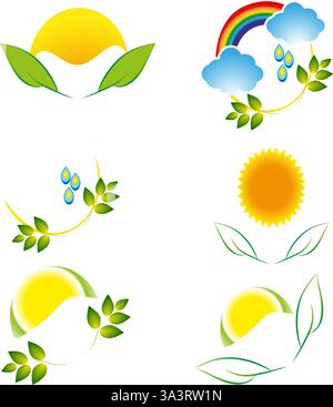 Logos de la nature. Illustration de Vecteur