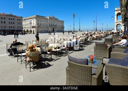 Italie Friuli V.G. Trieste Patrimoine local Caffè degli Specchi Banque D'Images