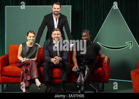SOUS EMBARGO JUSQU'À 0001 JEUDI 21 NOVEMBRE USAGE ÉDITORIAL EXCLUSIF Rylan Clark lance l'émission de chat en ligne « Black Friday week » d'Amazon pour célébrer une sélection exceptionnelle d'offres avec les invités Adam Peaty, Stacey Dooley et Clara Amfo. Date d'émission : jeudi 21 novembre. Banque D'Images