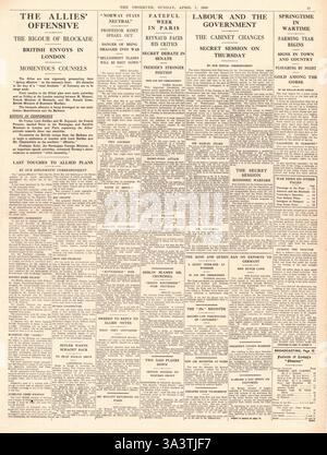 1940 page 11 le blocus économique allié observateur de l'Allemagne et la neutralité de la Norvège et de la Suède Banque D'Images