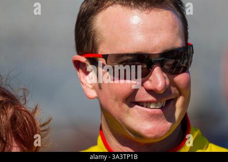 Daytona Beach, Floride, États-Unis. 13 février 2011. DAYTONA BEACH, FL - 13 février 2011 : Kurt Busch (22 ans) attend de se qualifier pour la course Daytona 500 au Daytona International Speedway à Daytona Beach, FL. (Crédit image : © Walter G. Arce Sr./ASP via ZUMA Press Wire) USAGE ÉDITORIAL SEULEMENT! Non destiné à UN USAGE commercial ! Banque D'Images