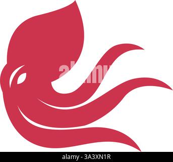 Modèle de conception d'icône de logo Octopus Illustration de Vecteur