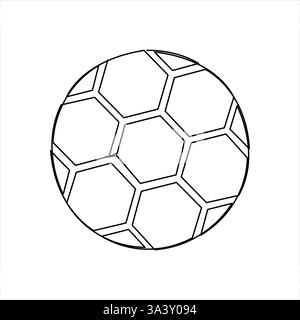 Un dessin d'art en ligne continue de la conception de balle de football Coupe du monde Championnat de jeu final de compétition sportive de jeu illustration vectorielle Illustration de Vecteur