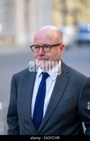 Londres, Royaume-Uni. 18 mars 2025. Richard Hermer, procureur général, arrive à la réunion du cabinet au 10 Downing Street crédit : Richard Lincoln/Alamy Live News Banque D'Images