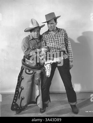 Abbott et Costello dans Ride EM' Cowboy Banque D'Images