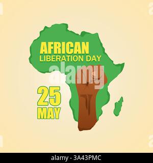 Joyeuse journée de libération africaine. Illustration vectorielle. Convient pour affiche, bannières, campagne et carte de voeux. Illustration de Vecteur
