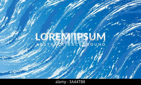 Flux d'eau bleu abstrait. Un fond abstrait texturé avec des motifs d'eau bleu naturel, évoquant un sentiment de beauté organique Illustration de Vecteur