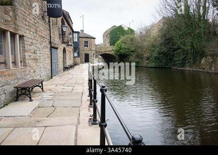 Burnley Wharf on the Leeds and Liverpool canal, Burnley, Lancashire, Angleterre. Banque D'Images