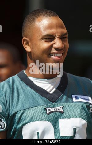 26 août 2014 : Philadelphia Eagles Running Back Chris Polk (32 ans) se dirige vers l'entraînement pendant le Philadelphia Eagles Training Camp au NovaCare Complex à Philadelphie, Pennsylvanie. (Crédit image : © Chris Szagola/Cal Sport Media/ZUMAPRESS.com) Banque D'Images