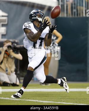 28 août 2014 - Philadelphie, Pennsylvanie, États-Unis - L'Arrelious Benn des Philadelphia Eagles fait une réception de touchdown de 43 yards au premier quart-temps contre les jets de New York au Lincoln Financial Field à Philadelphie le jeudi 28 août 2014. (Crédit image : © Yong Kim/MCT/ZUMA Wire) Banque D'Images