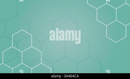 Fond vectoriel hexagonal moderne dans les tons bleus. Parfait pour les projets technologiques, artistiques et commerciaux. Motif géométrique sans couture, conception 3D. Illustration de Vecteur