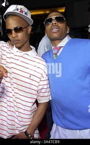 19 MAI 2005 - HOLLYWOOD, CALIFORNIA, USA - K43356VG.PARAMOUNT PICUTRES PRÉSENTE LA PREMIÈRE MONDIALE DU MOVIE '' THE LONGEST YARD '' AU GRAUMANS CHINESE THEATRE À HOLLYWOOD CALIFORNIA.5-19-2005. VALERIE GOODLOE- 2005.TI ET NELLY(crédit image : © Globe photos/ZUMAPRESS.com) Banque D'Images