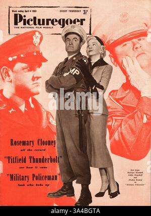 1953 Picturegoer Bob Hope et Marilyn Maxwell dans Military Policeman Banque D'Images