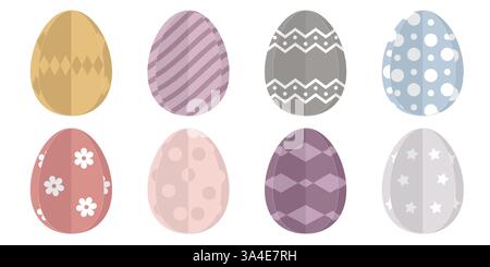 Coins de pâques lumineux avec des œufs coupés en papier coloré et des nuages. Fond de célébration de Pâques Illustration de Vecteur