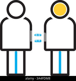 Icône pour identique,commun Illustration de Vecteur
